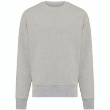 Iqoniq Kruger Relax-Rundhals-Sweater aus recycelt. Baumwolle (heather grey) (Art.-Nr. CA309199)