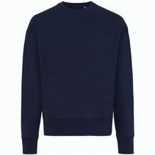 Iqoniq Kruger Relax-Rundhals-Sweater aus recycelt. Baumwolle (navy blau) (Art.-Nr. CA312159)