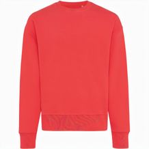 Iqoniq Kruger Relax-Rundhals-Sweater aus recycelt. Baumwolle (luscious red) (Art.-Nr. CA324907)