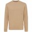 Iqoniq Denali ungefärbt. Rundhals-Sweater aus recycelter BW (heather brown) (Art.-Nr. CA330707)