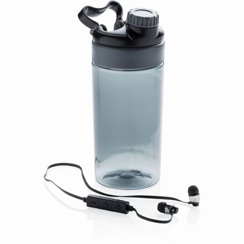 Auslaufsichere Flasche mit kabellosem Kopfhörer (Art.-Nr. CA331576) - Auslaufsichere Tritan-Flasche mit...