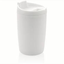 GRS recycelter PP-Becher mit Flip-Deckel (weiß) (Art.-Nr. CA342320)