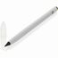 Tintenloser Stift aus Aluminium mit Radiergummi (weiß) (Art.-Nr. CA351482)