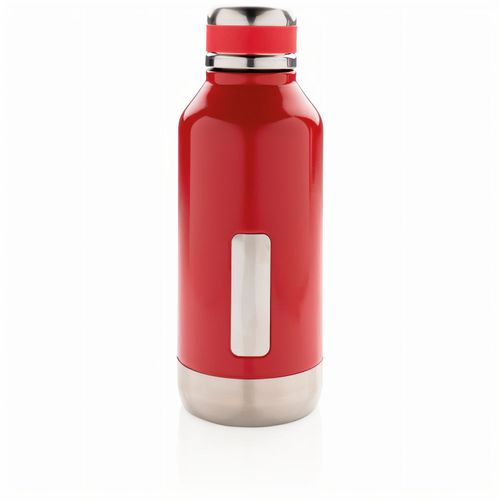 Auslaufsichere Vakuumflasche mit Logoplatte (Art.-Nr. CA362747) - Diese auslaufsichere Vakuumflasche mit...