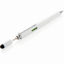 5-in-1 Aluminium Tool-Stift (weiß) (Art.-Nr. CA379562)