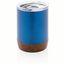 Kleine Vakuum-Kaffeetasse aus RCS rSteel & Kork (blau) (Art.-Nr. CA380256)