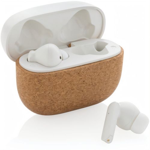 Oregon TWS-Kopfhörer aus RCS recyceltem Kunststoff und Kork (Art.-Nr. CA397295) - Elegante, kabellose Ohrhörer aus 100...