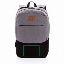Moderner 15.6' USB & RFID Laptop-Rucksack, PVC-frei (schwarz) (Art.-Nr. CA403590)