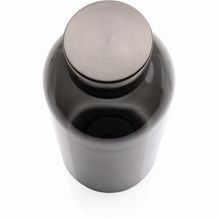 Auslaufsichere Trinkflasche mit Metalldeckel (Schwarz) (Art.-Nr. CA416728)