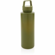 Wasserflasche mit Henkel aus RCS rPP (grün) (Art.-Nr. CA431106)