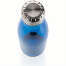 Auslaufsichere Trinkflasche mit Stainless-Steel-Deckel (blau) (Art.-Nr. CA436177)