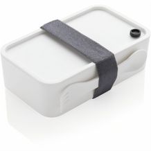PP Lunchbox mit Göffel (weiß) (Art.-Nr. CA438181)