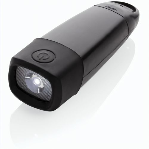 Lightwave USB-Taschenlampe mit Kurbel aus RCS rPlastik (Art.-Nr. CA439624) - Extra helle Taschenlampe mit Kurbel aus...