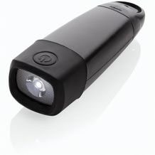 Lightwave USB-Taschenlampe mit Kurbel aus RCS rPlastik (Schwarz) (Art.-Nr. CA439624)