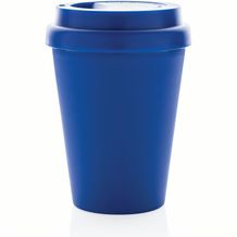 Wiederverwendbarer doppelwandiger Kaffeebecher 300ml (blau) (Art.-Nr. CA441474)
