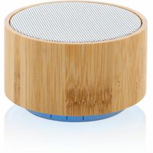 Kabelloser 3W-Lautsprecher aus RCS rKunststoff & Bambus (weiß) (Art.-Nr. CA515621)