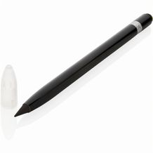 Tintenloser Stift aus Aluminium mit Radiergummi (Schwarz) (Art.-Nr. CA530289)