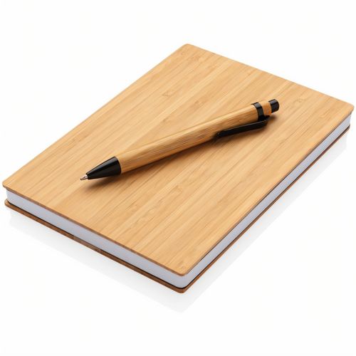 A5 Bambus Notizbuch & Stift (Art.-Nr. CA532555) - Dieses schicke Notizbuch aus nachhaltige...
