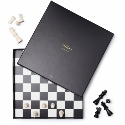 VINGA Schachspiel Kaffee (Art.-Nr. CA604650) - Klassisches Schachspiel in Schwarz und...