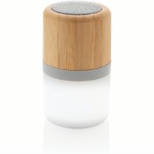 3W farbwechselnder Lautsprecher aus Bambus (weiß) (Art.-Nr. CA664515)