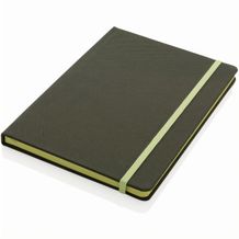 GRS-zertifiziertes rPET-A5-Notizbuch (grün) (Art.-Nr. CA670037)
