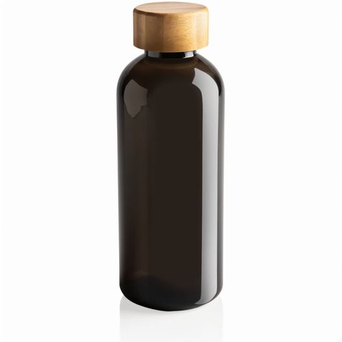 GRS rPET Flasche mit Bambus-Deckel (Art.-Nr. CA674503) - Diese einwandige rPET-Wasserflasche...
