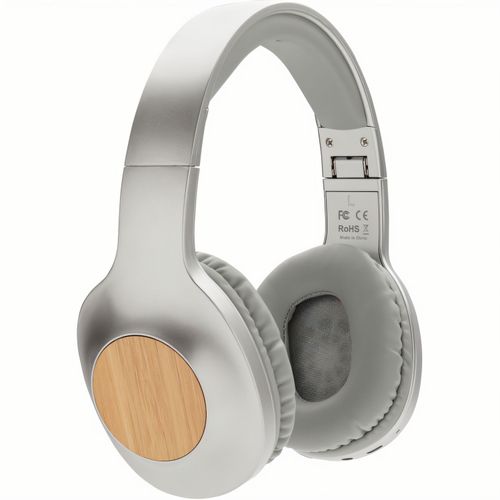 Dakota Bambus kabelloser Kopfhörer (Art.-Nr. CA694593) - Dieser komfortabel faltbare Over-Ear-Kop...