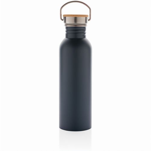 Moderne Stainless-Steel Flasche mit Bambusdeckel (Art.-Nr. CA701376) - Eine Trinkflasche, die durch ihre...