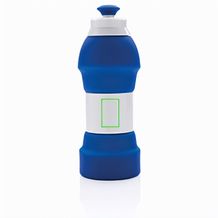 Faltbare Silikon-Sportflasche (blau) (Art.-Nr. CA708070)