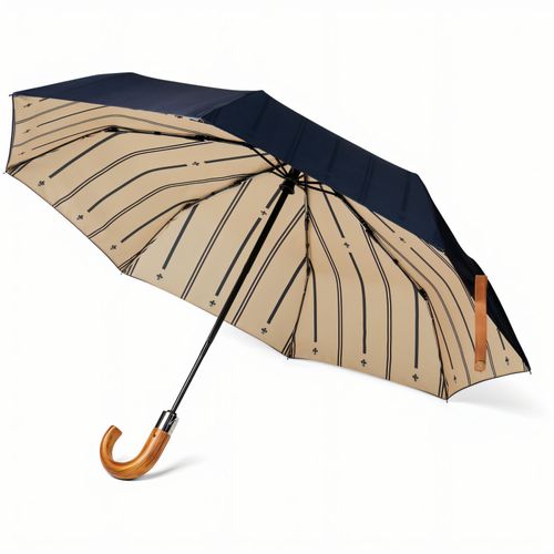VINGA Bosler AWARE 21" faltbarer Schirm aus recyceltem PET (Art.-Nr. CA714853) - Mit diesem klassischen und unauffällige...