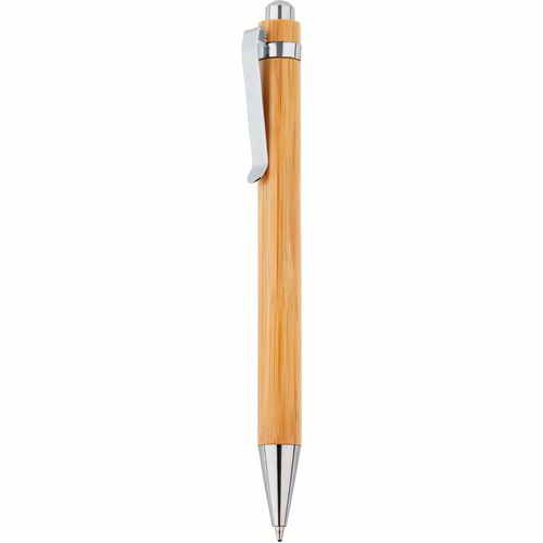 Bambus Kugelschreiber (Art.-Nr. CA739932) - Schwarzschreibender Kugelschreiber mit...