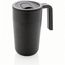 GRS recycelte PP und Stainless Steel Tasse mit Griff (Schwarz) (Art.-Nr. CA769592)