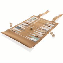 Britton faltbares Backgammon und Damespiel Set aus Kork (Braun) (Art.-Nr. CA793919)