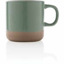 Becher aus glasiertem Keramik (grün) (Art.-Nr. CA804368)