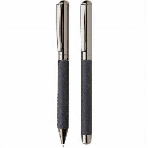 Stifte-Set mit regeneriertem Leder (Art.-Nr. CA805074) - Die Griffflächen der Stifte diese...