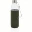 Glasflasche mit Neopren-Sleeve (grün) (Art.-Nr. CA816845)