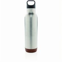 Auslaufsichere Vakuum-Flasche mit Kork (silber) (Art.-Nr. CA822782)
