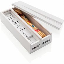 Deluxe Mikado/Domino Set in Holzbox (weiß) (Art.-Nr. CA824947)