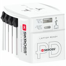 SKROSS World Travel Adapter MUV 65W PD mit USB-C-Kabel (weiß) (Art.-Nr. CA851216)