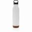 Auslaufsichere Vakuum-Flasche mit Kork (weiß) (Art.-Nr. CA865246)
