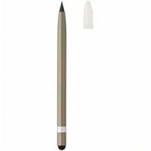 Tintenloser Stift aus Aluminium mit Radiergummi (grün) (Art.-Nr. CA888457)