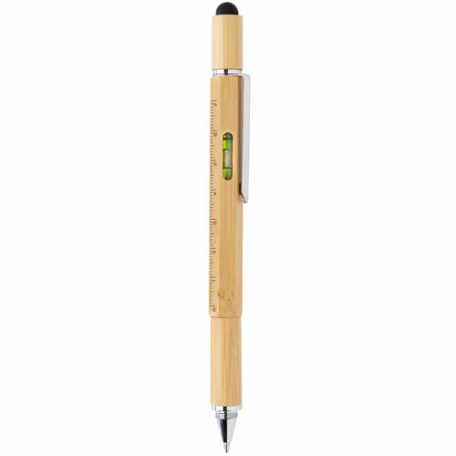 5-in-1 Bambus Tool-Stift (Art.-Nr. CA894116) - Multifunktions-Bambusstift mit Lineal...
