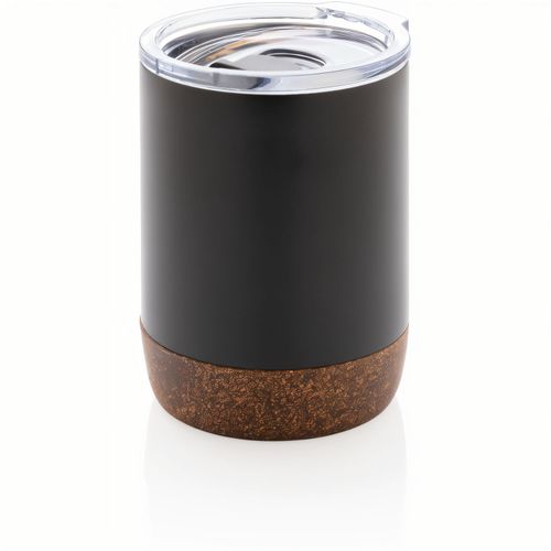 Kleine Vakuum-Kaffeetasse aus RCS rSteel & Kork (Art.-Nr. CA926127) - Diese vakuumisolierten Kaffeetasse mit...
