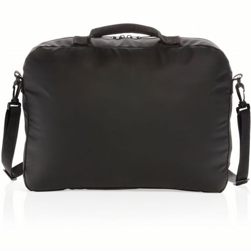 Fashion schwarze 15,6" Laptoptasche, PVC-frei (Art.-Nr. CA936801) - Einfach stylisch ist diese ganz in...