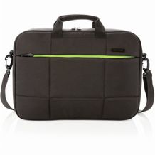 Soho 15.6" Business Laptop-Tasche aus RPET, PVC-frei (Schwarz) (Art.-Nr. CA937755)