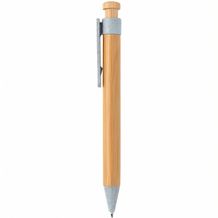 Bambus Stift mit Wheatstraw-Clip (blau) (Art.-Nr. CA945293)