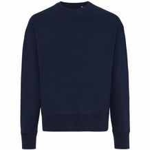 Iqoniq Kruger Relax-Rundhals-Sweater aus recycelt. Baumwolle (navy blau) (Art.-Nr. CA948215)