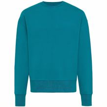 Iqoniq Kruger Relax-Rundhals-Sweater aus recycelt. Baumwolle (verdigris) (Art.-Nr. CA967628)