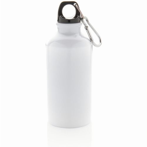 Aluminium Sportflasche mit Karabiner (Art.-Nr. CA986627) - Diese 400ml-Aluminiumflasche ist der...