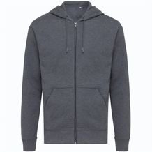 Iqoniq Abisko Zip-Kapuzenpullover aus recycelter Baumwolle (heather anthracite) (Art.-Nr. CA991876)